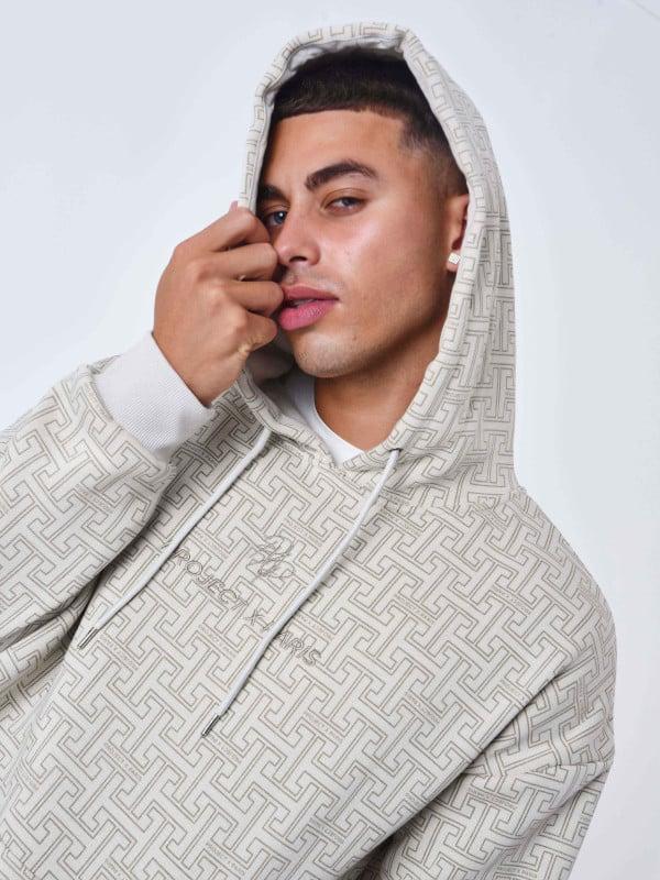 Project X Paris Sweat à Capuche All Over Labyrinthe