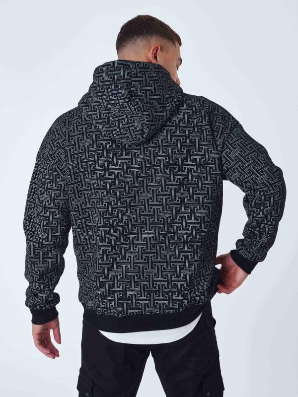 Project X Paris Sweat à Capuche All Over Labyrinthe