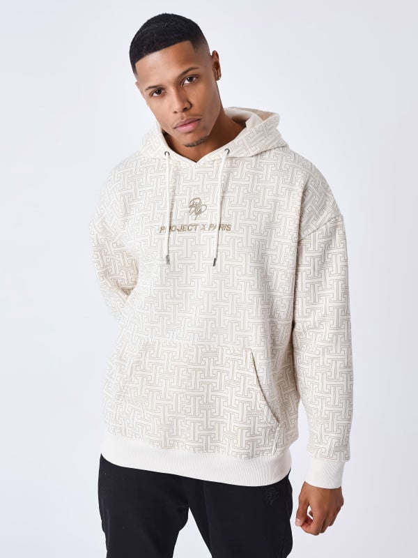 project x paris Sweat à Capuche all over labyrinthe