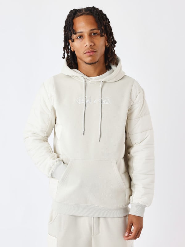 project x paris Sweat à Capuche avec empiècement bimatière