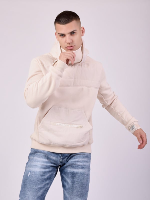 project x paris Sweat à Capuche avec poche kangourou matelassé