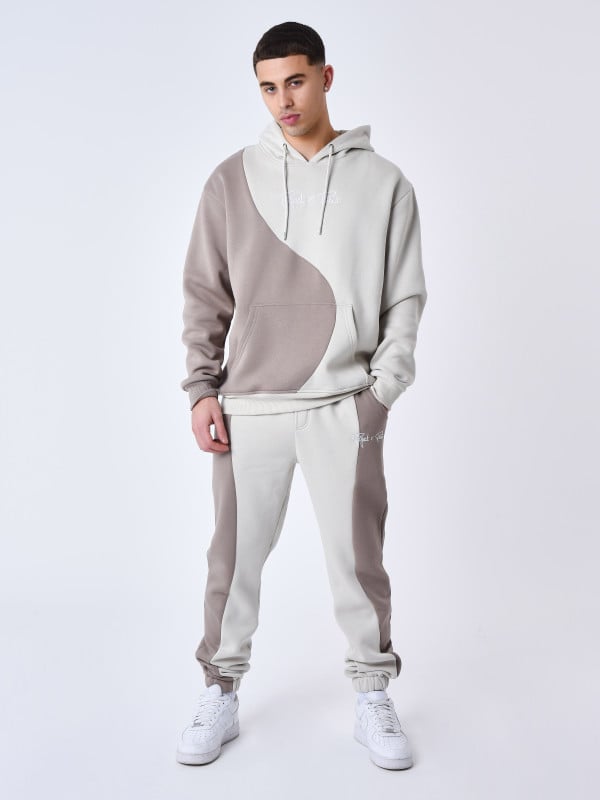 Project X Paris Sweat à Capuche Bicolore Style Vague