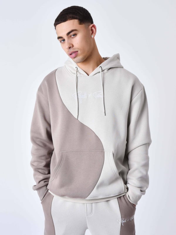 Project X Paris Sweat à Capuche Bicolore Style Vague