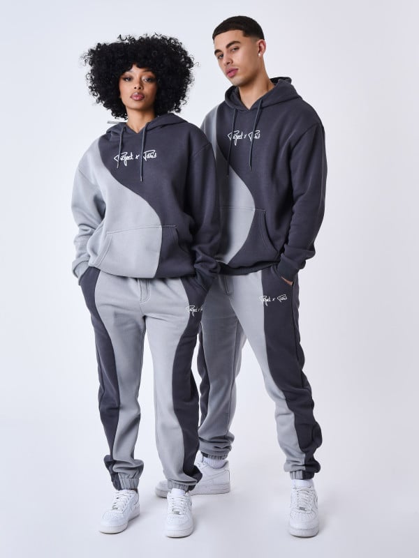 Project X Paris Sweat à Capuche Bicolore Style Vague