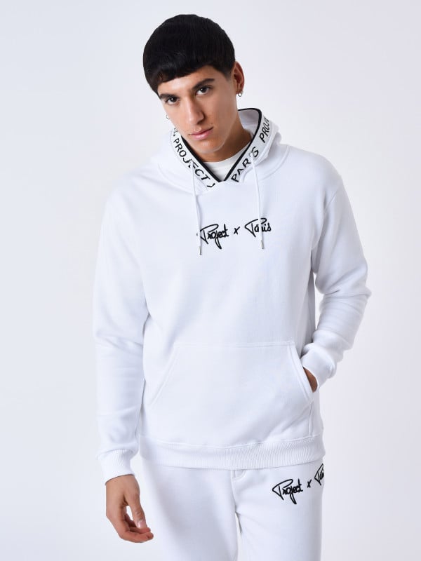 Project X Paris Sweat à Capuche Bord Tricoter Logoté