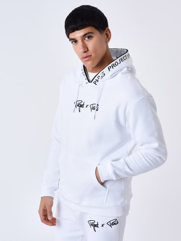 Project X Paris Sweat à Capuche Bord Tricoter Logoté