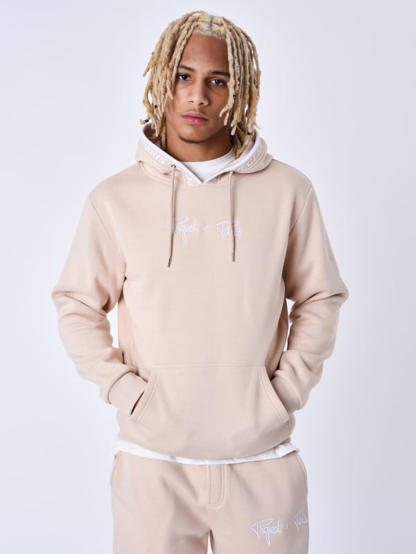 Project X Paris Sweat à Capuche Bord Tricoter Logoté