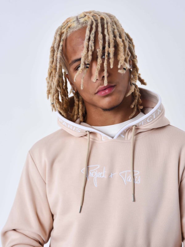 project x paris Sweat à Capuche Bord tricoter logoté