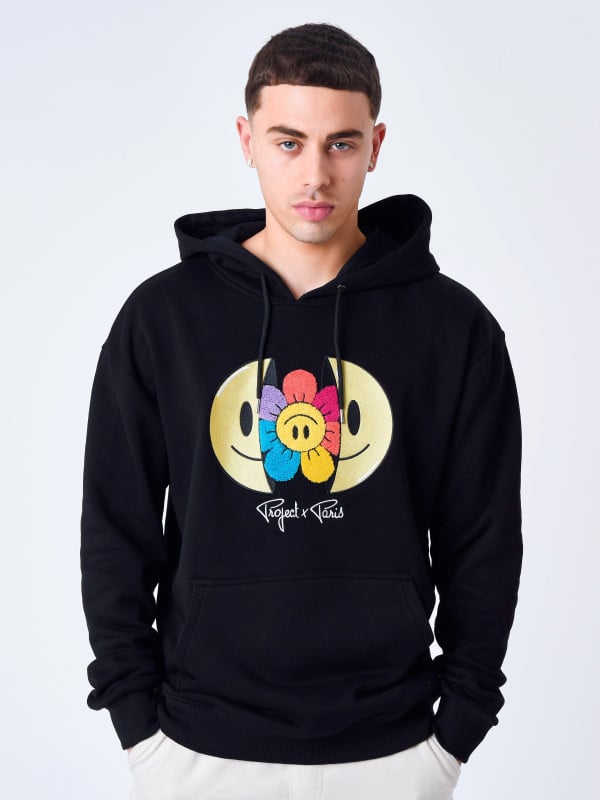 Project X Paris Sweat à Capuche Broderie Avec Smiley Sourire