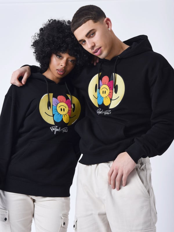 project x paris Sweat à Capuche broderie avec smiley sourire