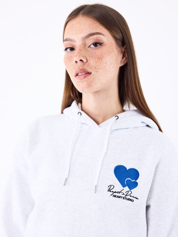 Project X Paris Sweat à Capuche Broderie Cold Hearts