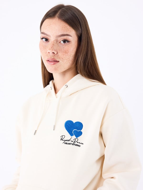 Project X Paris Sweat à Capuche Broderie Cold Hearts