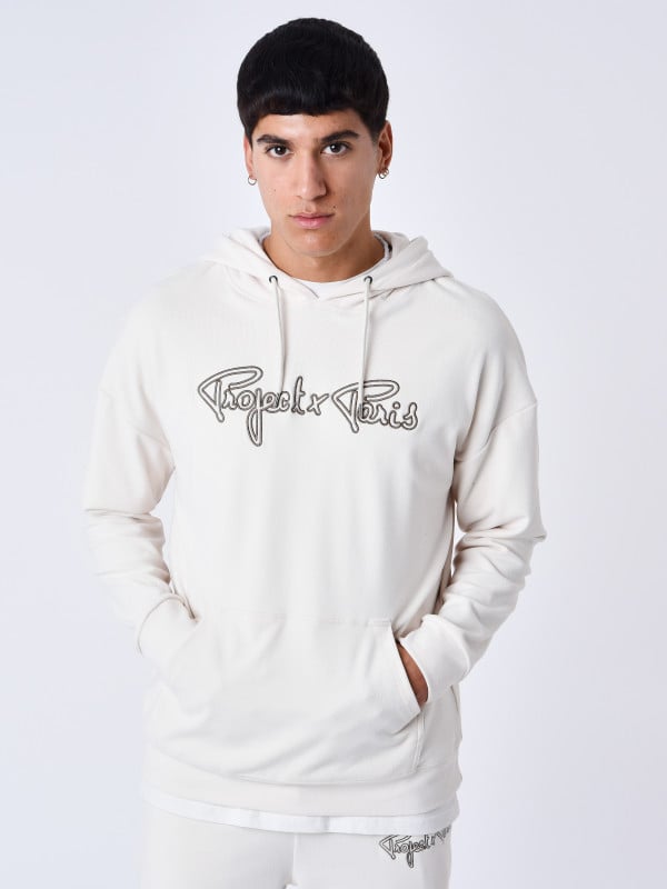 Project X Paris Sweat à Capuche Contour Du Logo Brodé