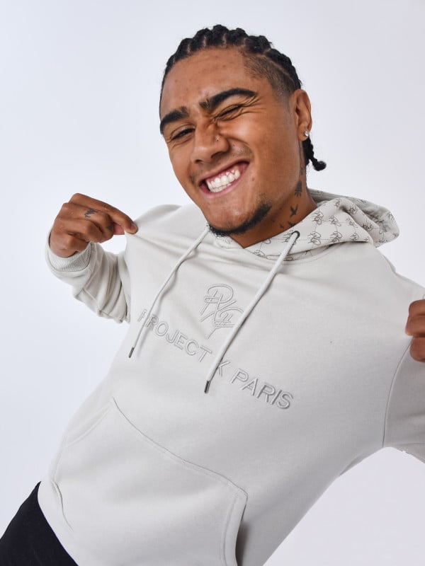 project x paris Sweat à Capuche detail monogramme all over