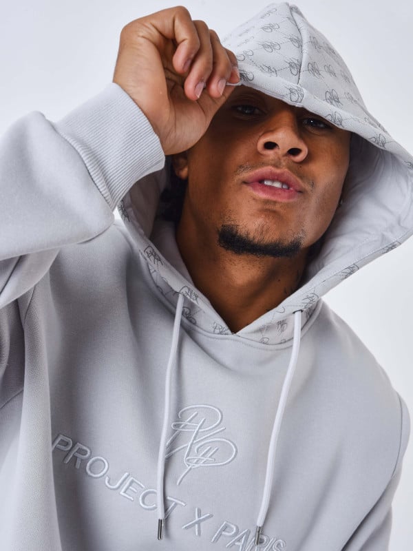project x paris Sweat à Capuche detail monogramme all over