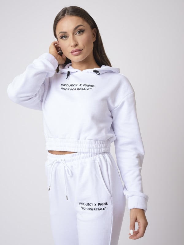 Project X Paris Sweat à Capuche Enfilable En Molleton Crop Top