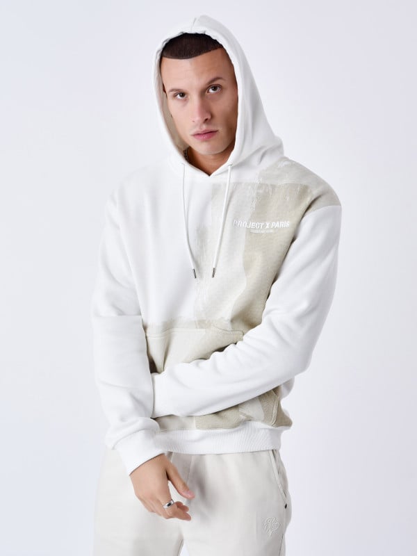 project x paris Sweat à Capuche imprimé rouleau de peinture