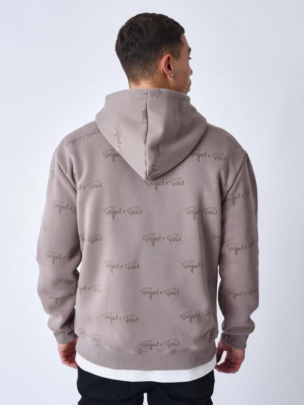 Project X Paris Sweat à Capuche Imprimé Signature All Over