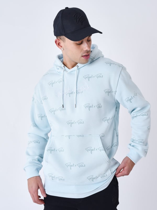 project x paris Sweat à Capuche imprimé signature all over