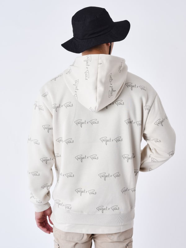 Project X Paris Sweat à Capuche Imprimé Signature All Over