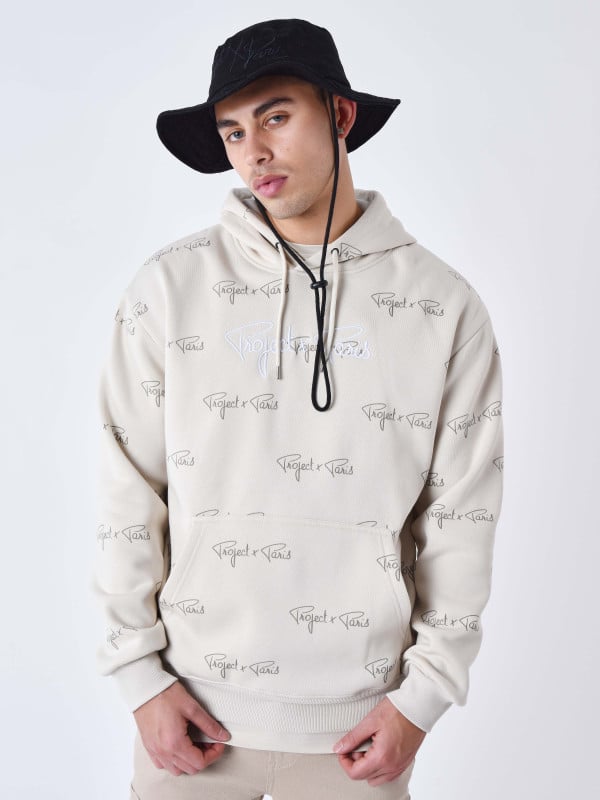 project x paris Sweat à Capuche imprimé signature all over