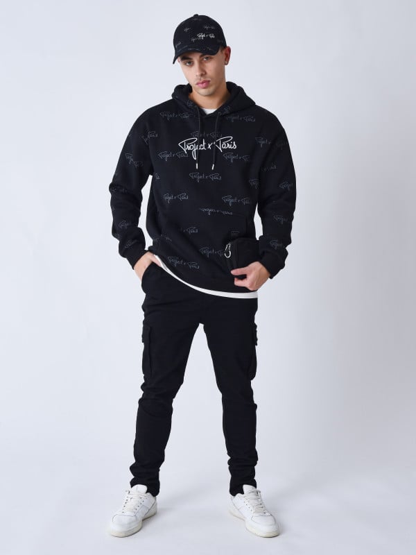 Project X Paris Sweat à Capuche Imprimé Signature All Over