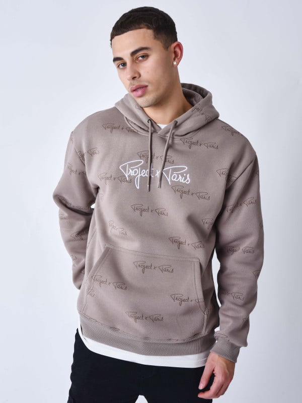 project x paris Sweat à Capuche imprimé signature all over