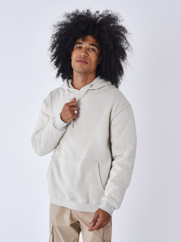 project x paris Sweat à Capuche matelasser lettrage