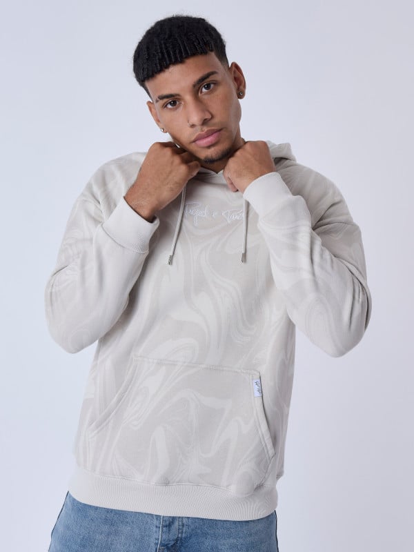 project x paris Sweat à Capuche motif Liquid Marble