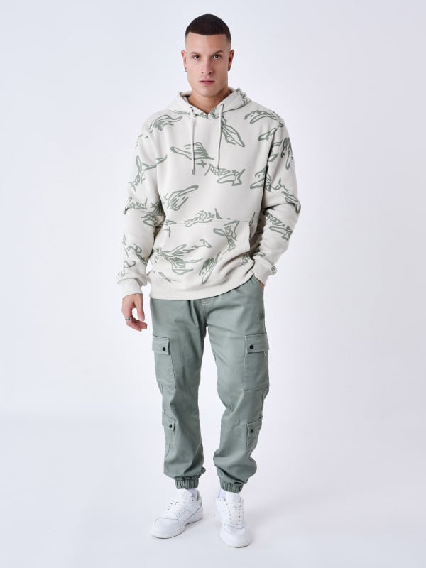 Project X Paris Sweat à Capuche Motif Signature Fluide