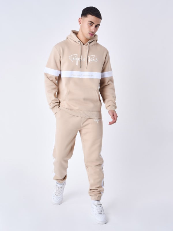 Project X Paris Sweat à Capuche Signature Avec Bande Blanche