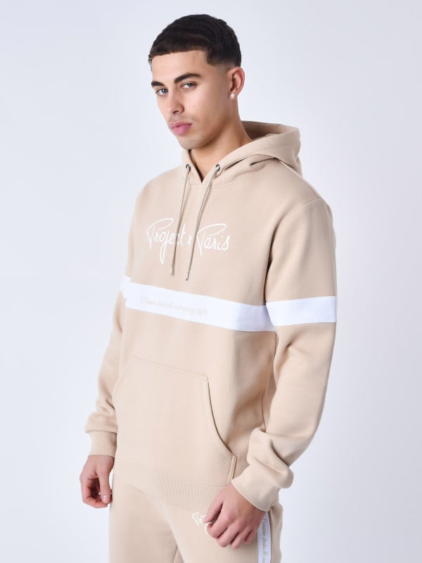 Project X Paris Sweat à Capuche Signature Avec Bande Blanche