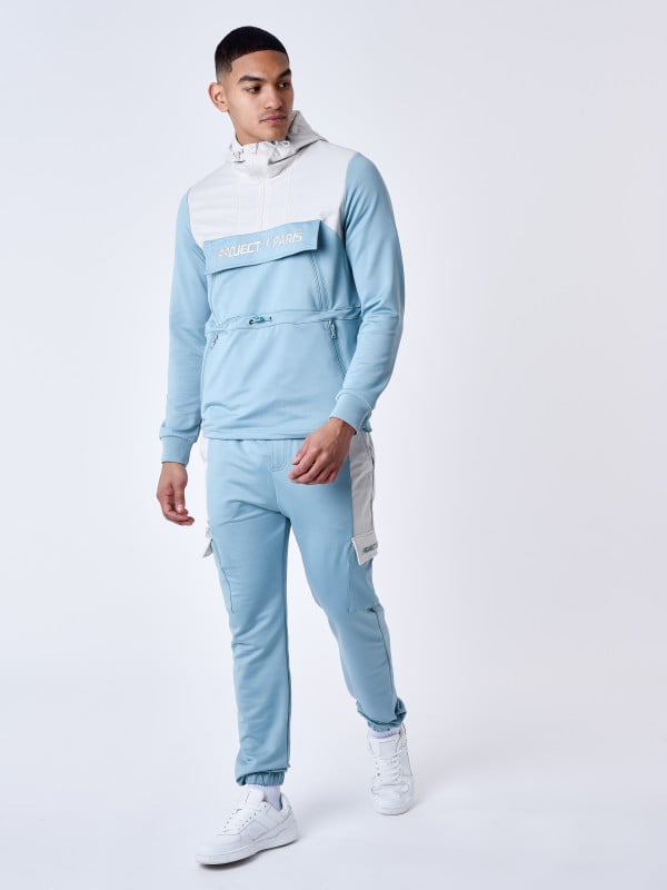 Project X Paris Sweat à Capuche Style Coupe Vent Bicolore