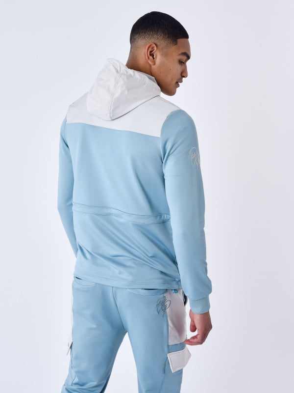 Project X Paris Sweat à Capuche Style Coupe Vent Bicolore