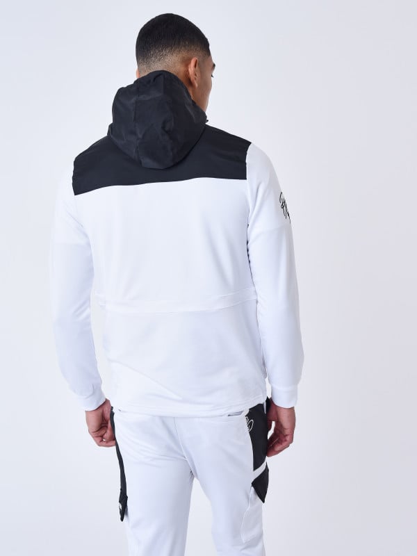 Project X Paris Sweat à Capuche Style Coupe Vent Bicolore