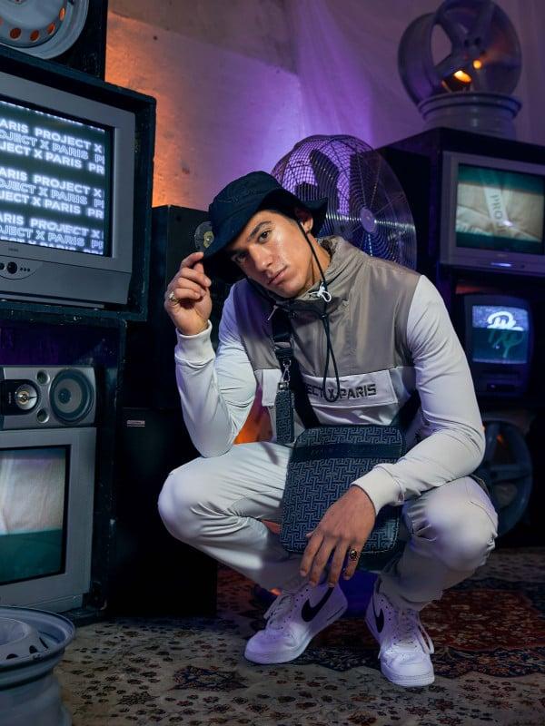 Project X Paris Sweat à Capuche Style Coupe Vent Bicolore