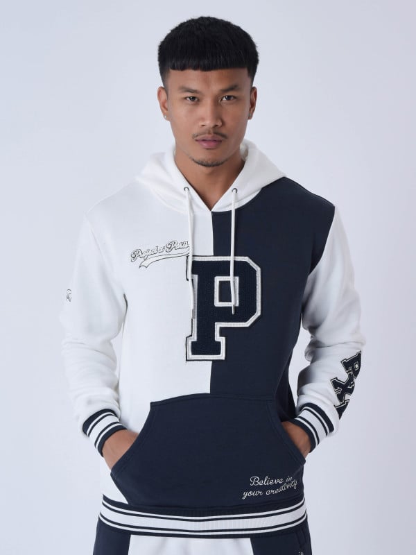 Project X Paris Sweat à Capuche Style Universitaire Avec Logo