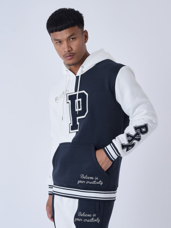 Project X Paris Sweat à Capuche Style Universitaire Avec Logo