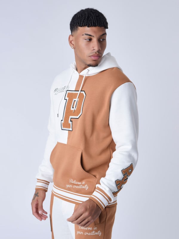 Project X Paris Sweat à Capuche Style Universitaire Avec Logo
