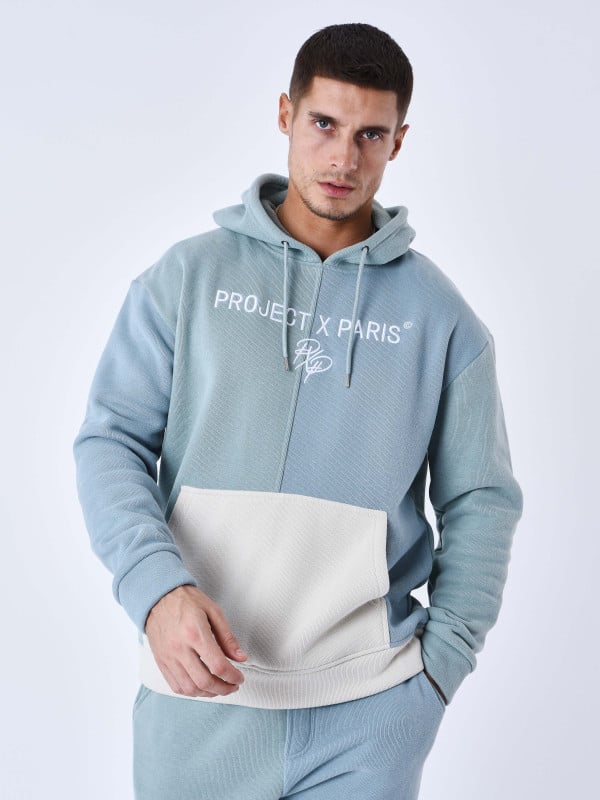 Project X Paris Sweat à Capuche Tricolore En Maille