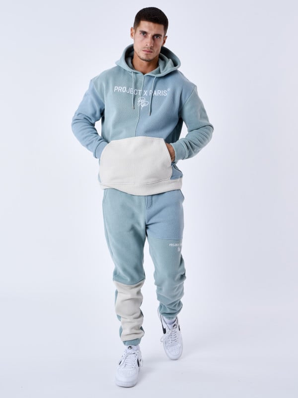 Project X Paris Sweat à Capuche Tricolore En Maille