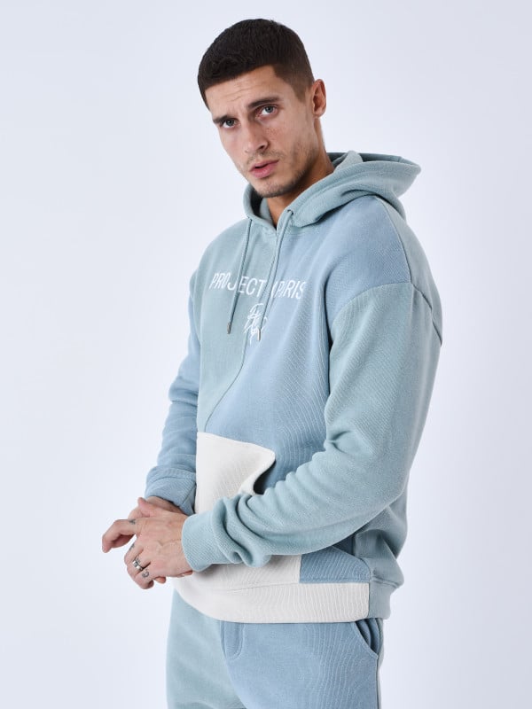 Project X Paris Sweat à Capuche Tricolore En Maille