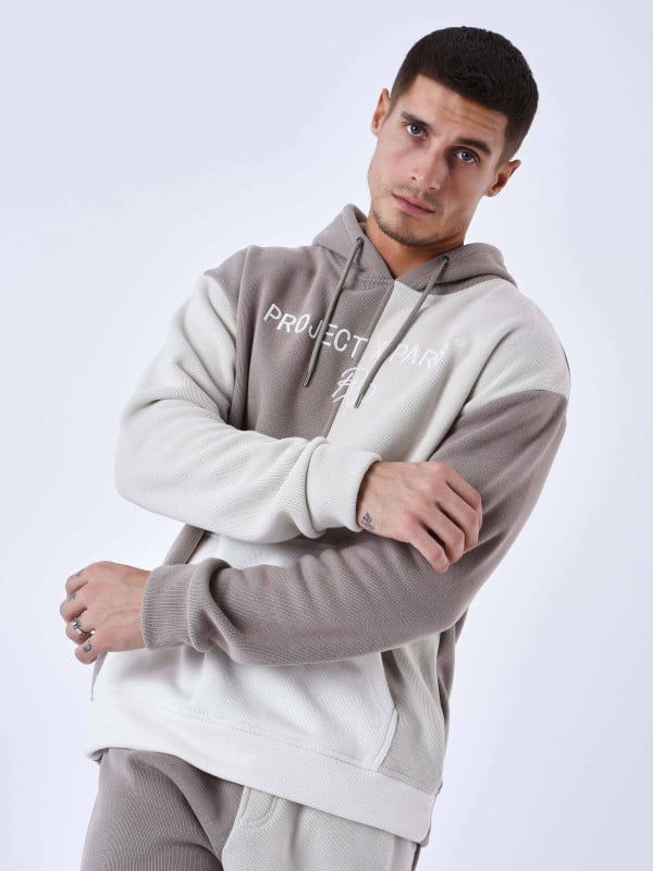 Project X Paris Sweat à Capuche Tricolore En Maille