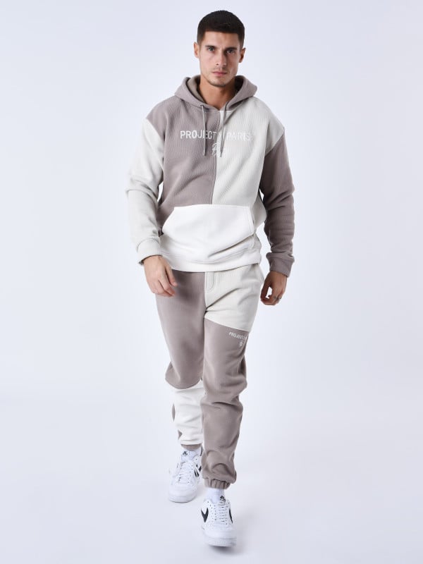 Project X Paris Sweat à Capuche Tricolore En Maille