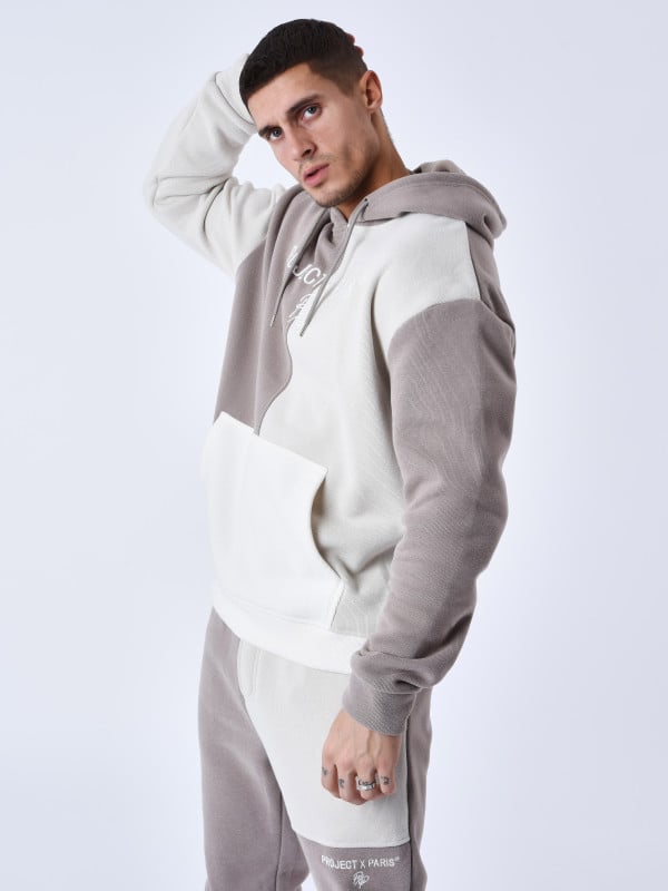 Project X Paris Sweat à Capuche Tricolore En Maille