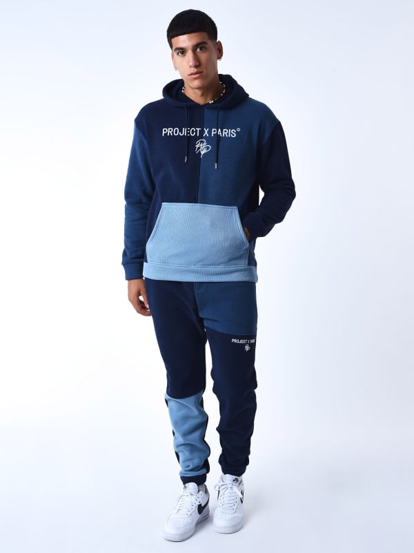 Project X Paris Sweat à Capuche Tricolore En Maille