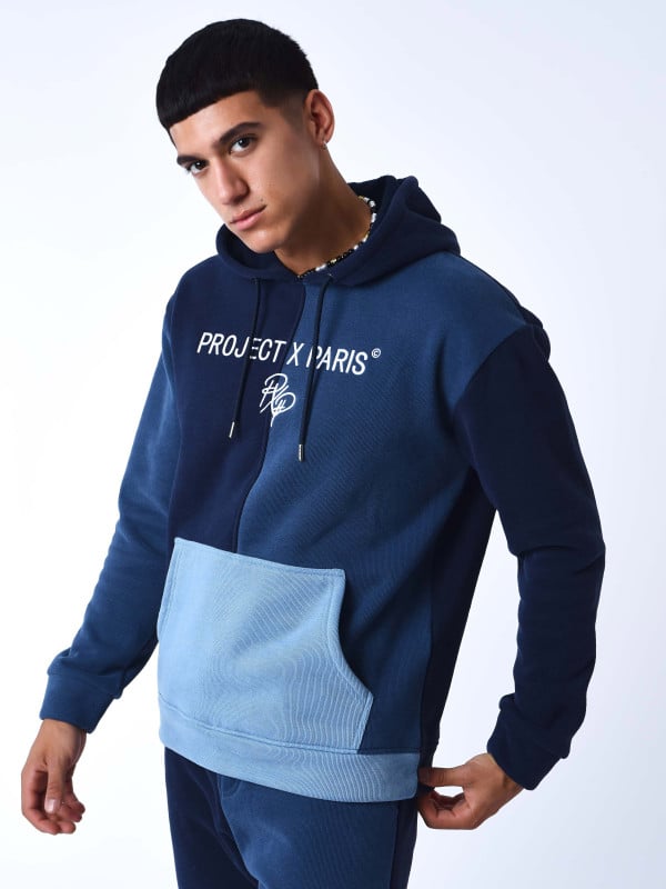 Project X Paris Sweat à Capuche Tricolore En Maille