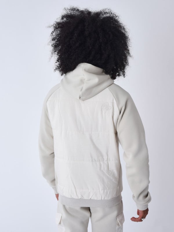 Project X Paris Sweat à Capuche Zippé Avec Empiècement Bimatière