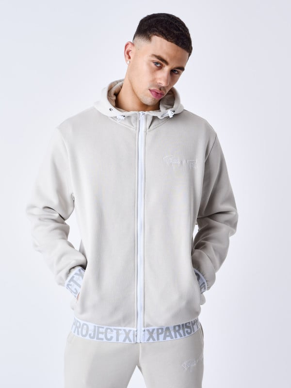 Project X Paris Sweat à Capuche Zippé Bande élastique Logotée