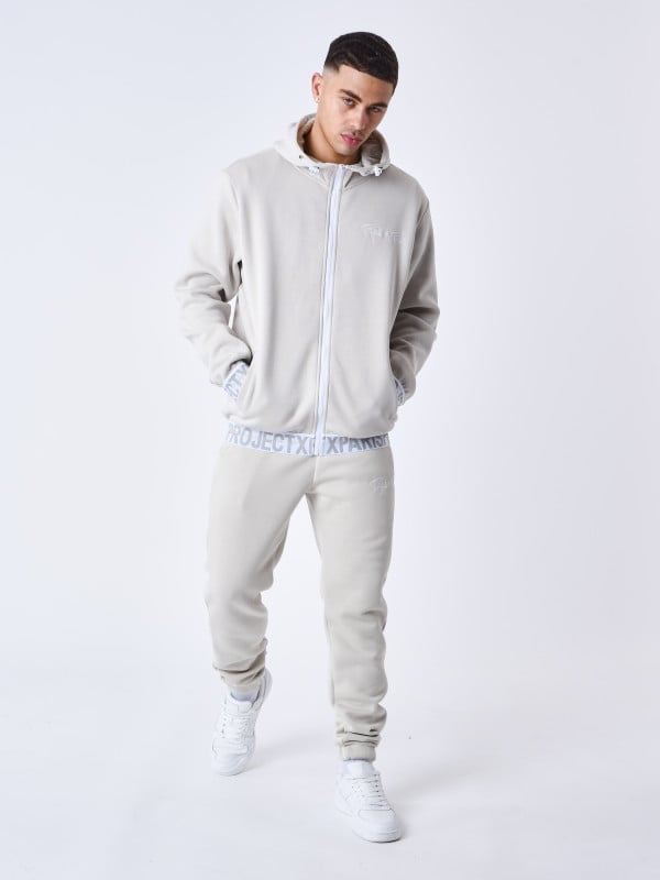 Project X Paris Sweat à Capuche Zippé Bande élastique Logotée
